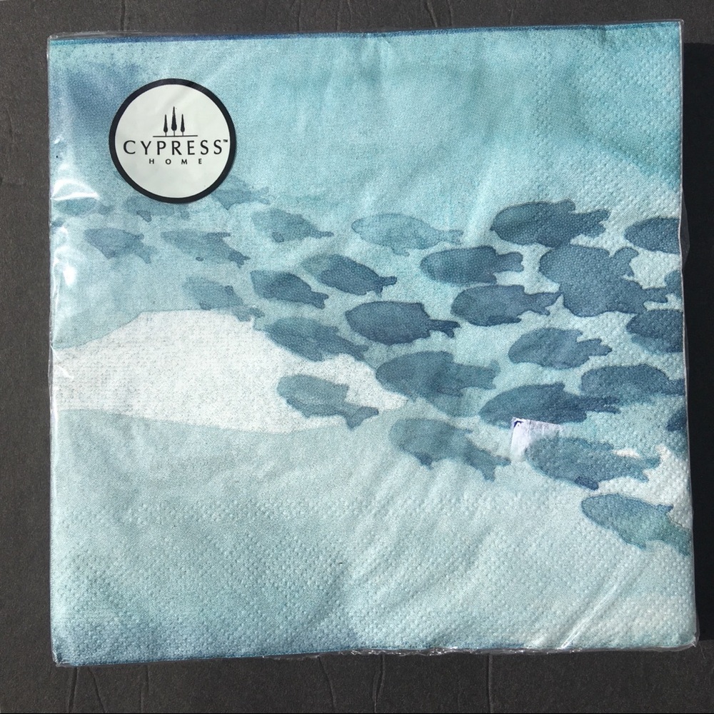 2 Packages Cypress Home Napkins Paper Luncheon Ocean Fish Party Crafts NWT